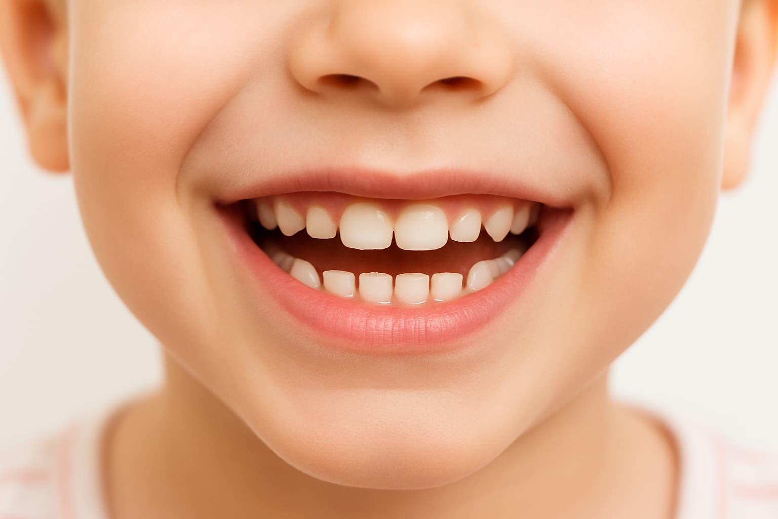 Sonrisa infantil con dientes de leche